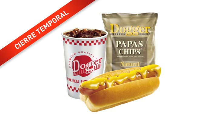 Dogger + Gaseosa 16 oz + Papas chips, ahora: $12.900