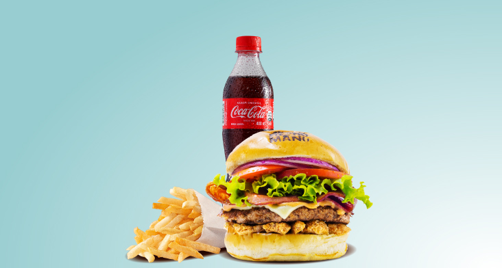 ¡Sierra Bomba en combo! (Hamburguesa con queso, tocineta y chicharrón, papas y gaseosa).
Precio regular: $26,400
Precio especial Claro Club: $18,900