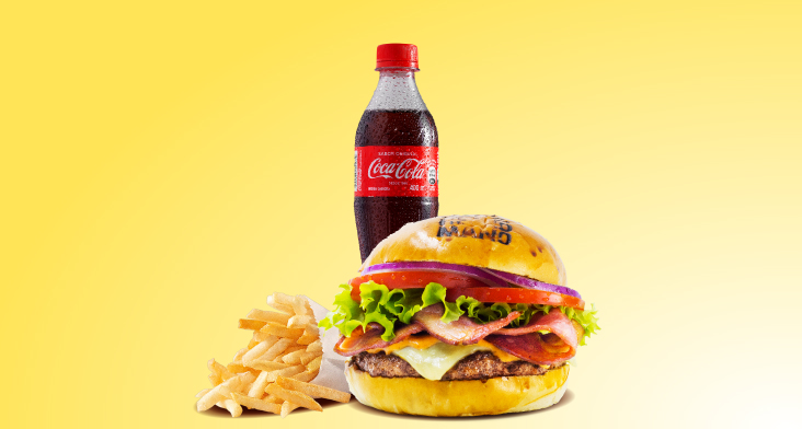 ¡Hamburguesa Camino a la Sierra en combo! (Hamburguesa con queso y tocineta, papas y gaseosa).
Precio regular: $23,400
Precio especial Claro Club: $15,900