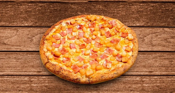 Pizza Hawaiana mediana de 6 porciones: antes $21.900 ahora $16.900.