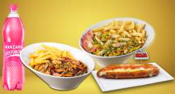 "10% de descuento en combo arroces mixtos especial.
arroz Shanghai + arrroz con pollo + 2 porciones de papa a la francesa + platano especial + gaseosa 1.5"